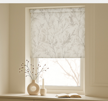 Estore de rolo para cozinha padrão floral de inverno - TenStickers