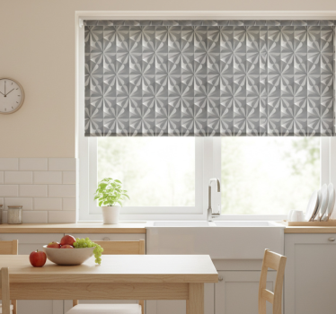Estore de rolo para cozinha padrão floral geométrico vintage - TenStickers