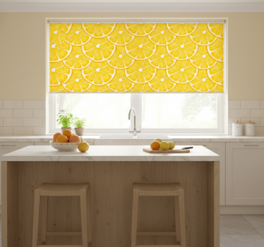 Estore de rolo para cozinha padrão laranja - TenStickers