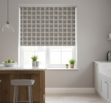 Estore de rolo para cozinha padrão tartan cinza escocês - TenStickers