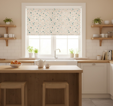 Estore de rolo para cozinha padrão terrazzo pintado à mão - TenStickers