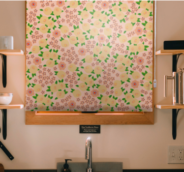 Estore de rolo para cozinha padrões florais florescem - TenStickers