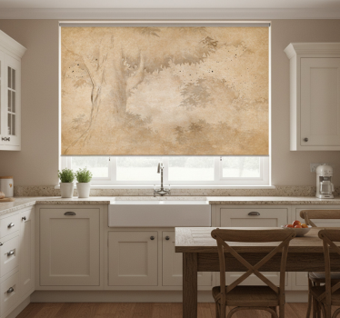 Estore de rolo para cozinha paisagem vintage de floresta - TenStickers
