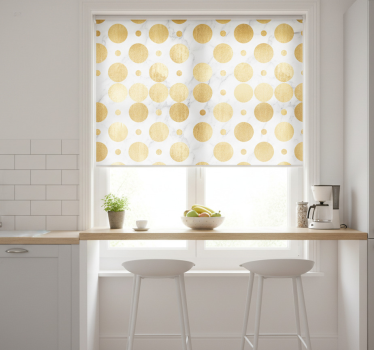 Estore de rolo para cozinha pontos de mármore dourado - TenStickers