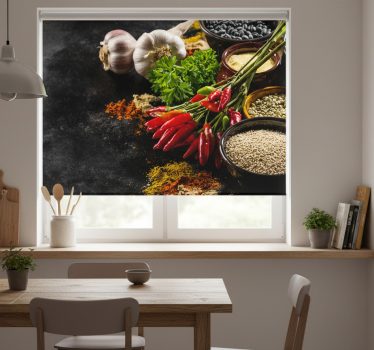 Estore de rolo para cozinha temperando com especiarias - TenStickers