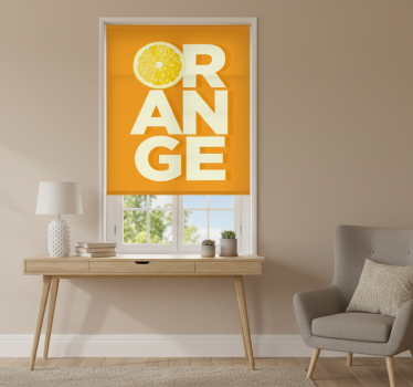 Estore de rolo para cozinha texto laranja fatiado - TenStickers