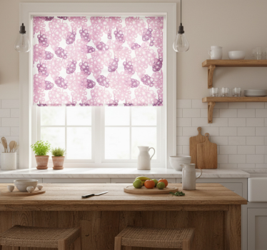 Estore de rolo para cozinha uvas rosas e roxas - TenStickers