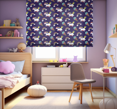 Estore de rolo infantil padrão unicórnio - TenStickers