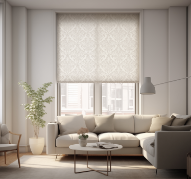 Estore de rolo para sala damasco branco - TenStickers