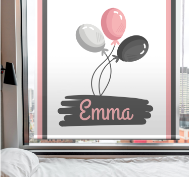 Estore de rolo infantil balões com nome - TenStickers