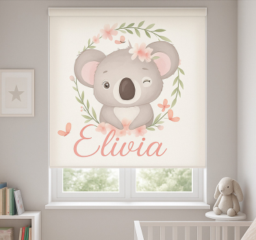 Estore de rolo personalizável coala com nome - TenStickers