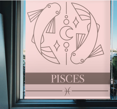 Estore de rolo personalizável design do zodíaco de peixes - TenStickers