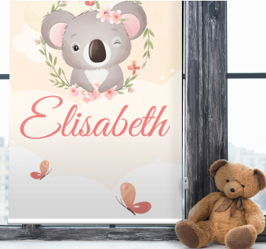 Estore de rolo infantil koala bebê com nome - TenStickers