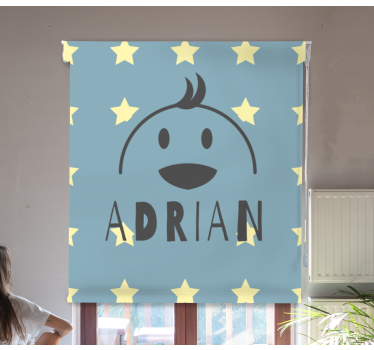Estore de rolo infantil galinha estrelada com nome - TenStickers