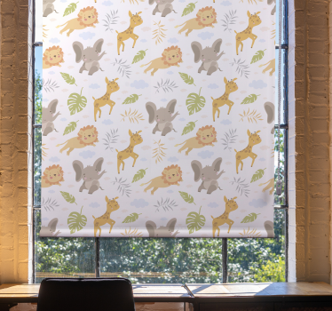 Estore de rolo quarto de bebé padrões de animais bebês - TenStickers
