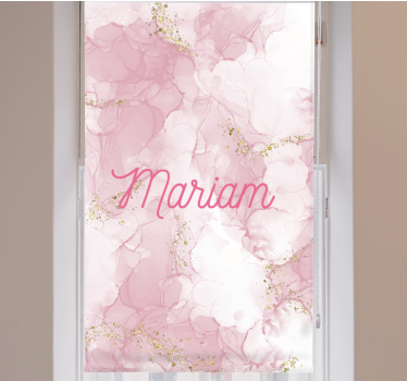 Estore de rolo elegantes mármore rosa com nome - TenStickers