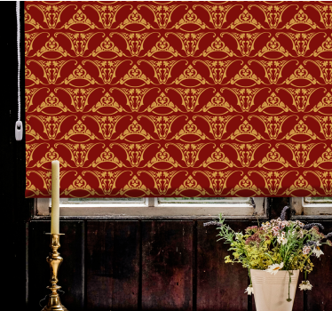 Estore de rolo rústico padrão tradicional ornamentado - TenStickers