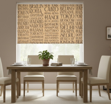 Estore de rolo sala de jantar cidades do mundo - TenStickers