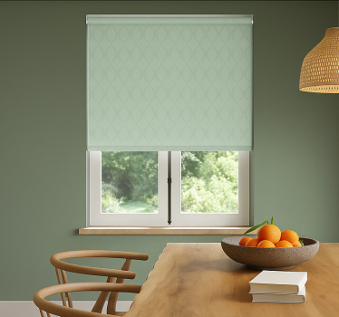 Estore de rolo sala de jantar diamantes verde-menta - TenStickers