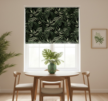 Estore de rolo sala de jantar folhas tropicais verdes - TenStickers