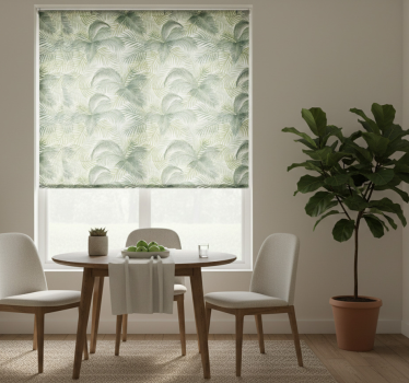 Estore de rolo sala de jantar folhas verdes selvagens - TenStickers