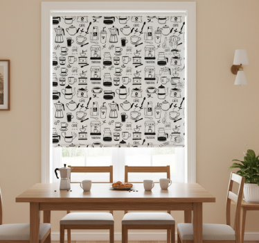 Estore de rolo sala de jantar hora do café - TenStickers