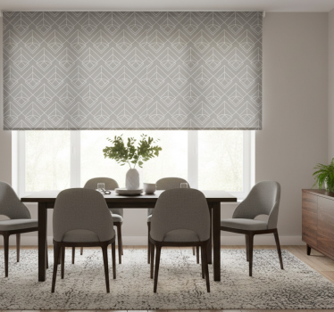 Estore de rolo sala de jantar linhas brancas luxuosas - TenStickers