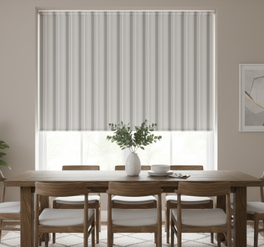 Estore de rolo sala de jantar listras cinza glamourosas - TenStickers
