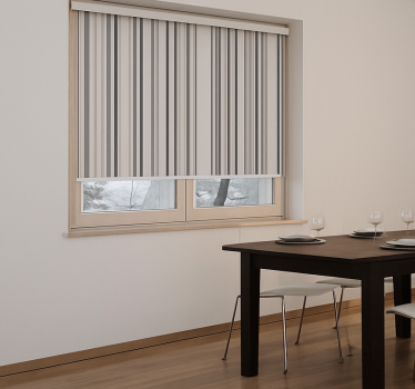Estore de rolo sala de jantar listras verticais cinzas - TenStickers