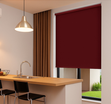 Estore de rolo sala de jantar monocromático marrom escuro - TenStickers