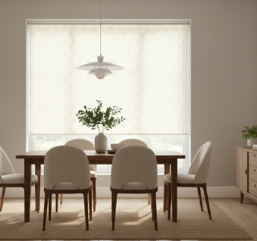 Estore de rolo sala de jantar padrão branco moderno - TenStickers