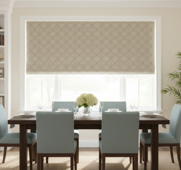 Estore de rolo sala de jantar padrão hamptons elegante - TenStickers