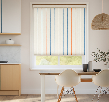 Estore de rolo sala de jantar padrão linear multicolorido - TenStickers