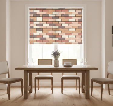 Estore de rolo sala de jantar padrão tijolo marrom vintage - TenStickers
