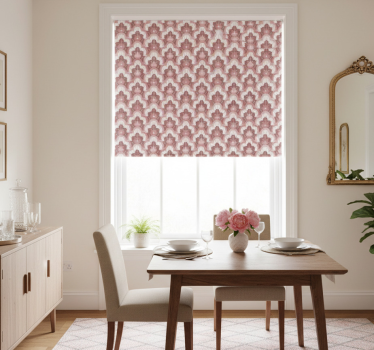 Estore de rolo sala de jantar papel de parede rosa vintage - TenStickers