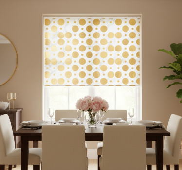 Estore de rolo sala de jantar pontos de mármore dourado - TenStickers