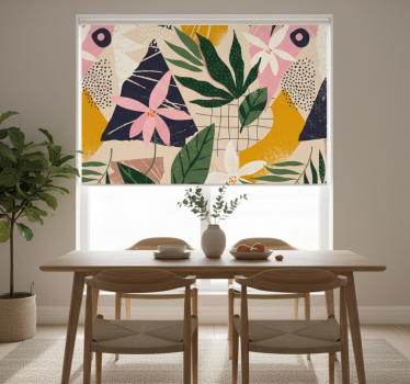 Estore de rolo sala de jantar um jardim em casa - TenStickers