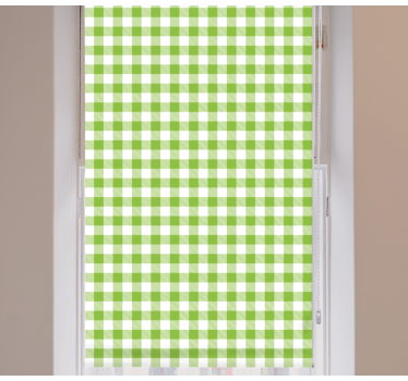 Estore de rolo para cozinha padrão xadrez verde - TenStickers