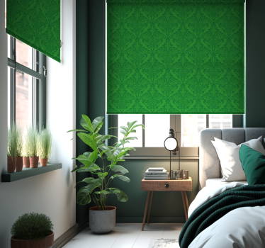 Estore de rolo verde damasco floral - TenStickers