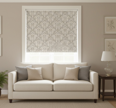 Estore de rolo vintage com scroll floral elegante - TenStickers