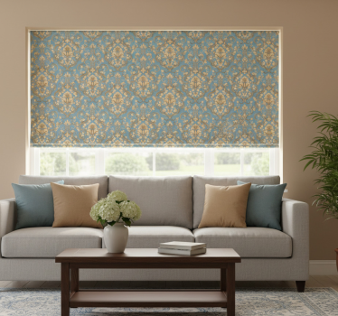 Estore de rolo vintage padrão damasco floral ornado - TenStickers