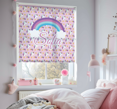 Estore de rolo personalizável padrão de unicórnio - TenStickers