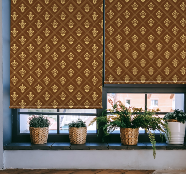 Estores de rolo clássicos padrão dourado ornamentado - TenStickers