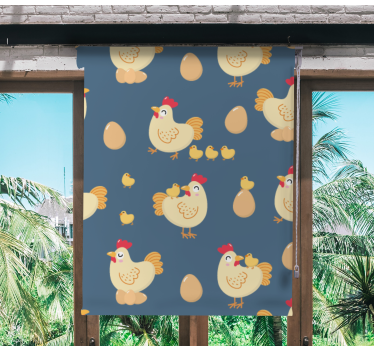Estores de rolo de animais aves e ovos - TenStickers