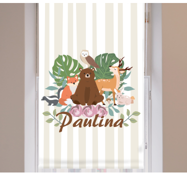 Estores de rolo de animais coleção de animais da floresta - TenStickers