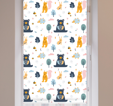 Estores de rolo de animais criaturas da floresta nórdica - TenStickers