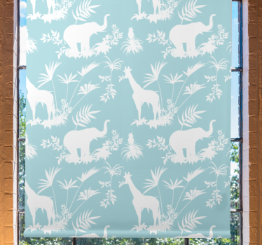 Estores de rolo de animais elefantes e girafas - TenStickers