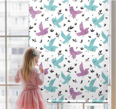 Estores de rolo de animais motivo aviário vibrante - TenStickers