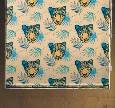 Estores de rolo de animais padrão de cabeça de leopardo - TenStickers