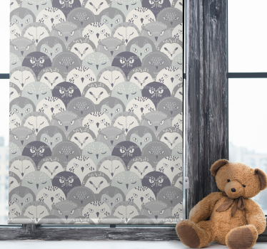 Estores de rolo de animais criaturas da floresta cinzenta - TenStickers
